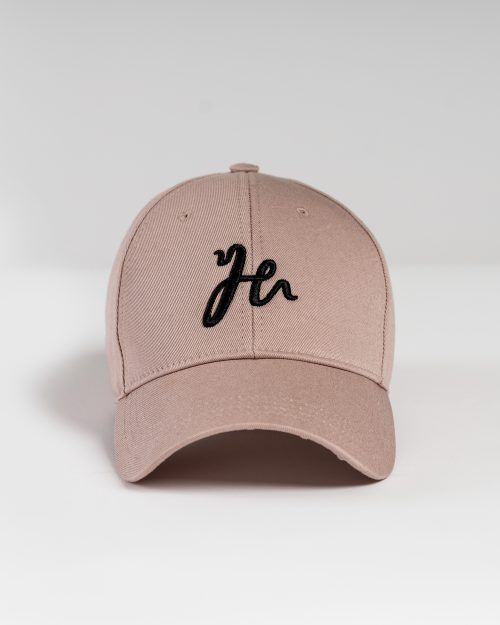 Dark pink exclusive cap with black embroidery
