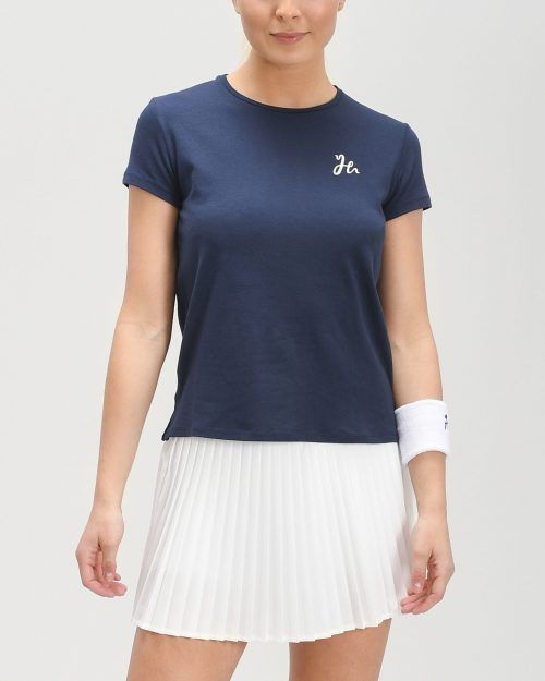 Luna Tee - Dam-tshirt för padel. Mjuk och stretchig i Obsidian Blue.