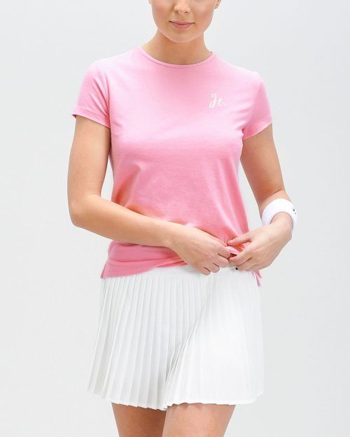 Luna Tee - Dam-tshirt för padel. Mjuk och stretchig i Azalea/Rosa.