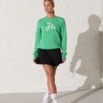 Sweatshirt med tryck grön