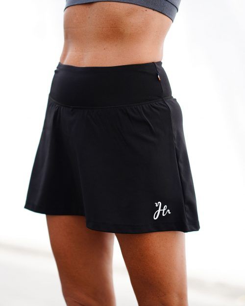 Skyla High Waist Skirt, Padel skirt with high waist black