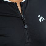 Svart Långärmad padeltröja med gjuten zip-puller med h-logo