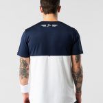 Blå/vit padel t-shirt från Humbleton Padel