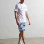 James Preppy Striped Shorts, Blå/Vit